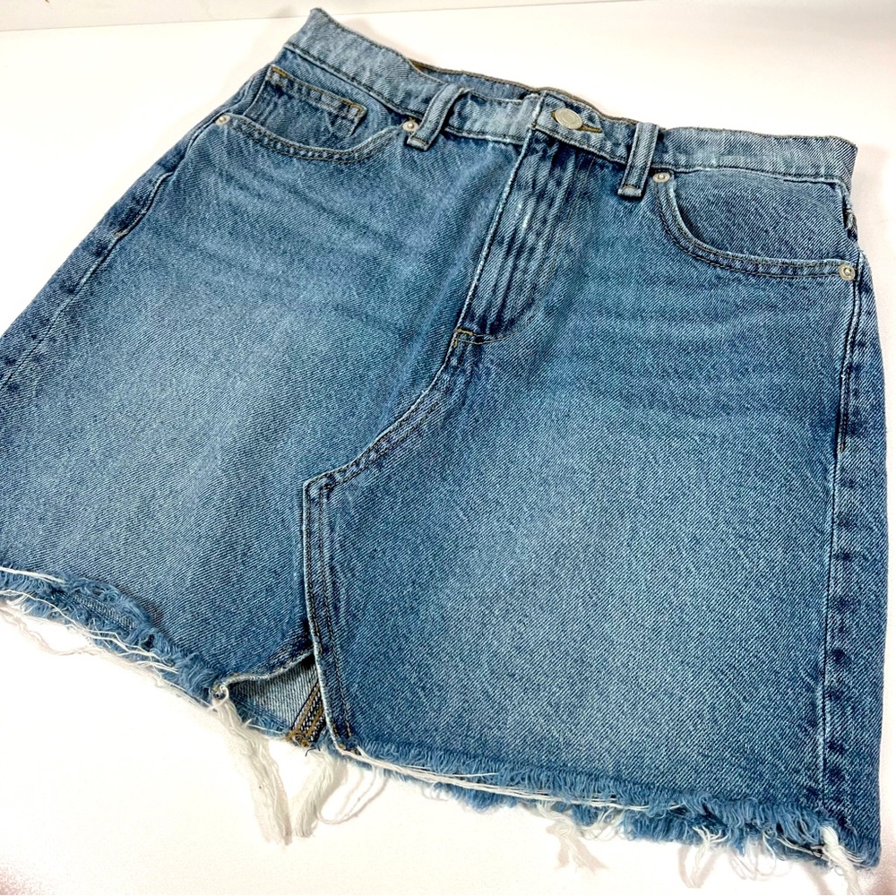 Lucky Brand Old Favorite Mini Blue Jean Distressed Skirt - Size 0/25